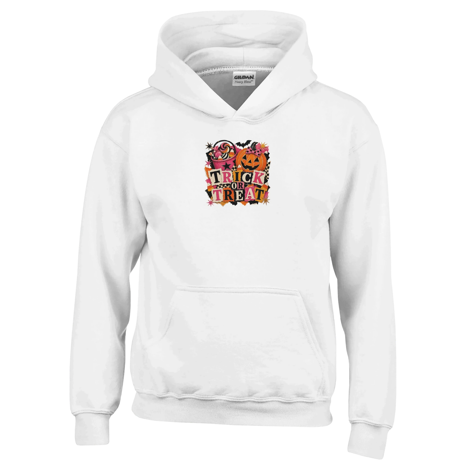 Trick or Treat Kids Hoodie – Soft Cotton-Blend Halloween Pullover