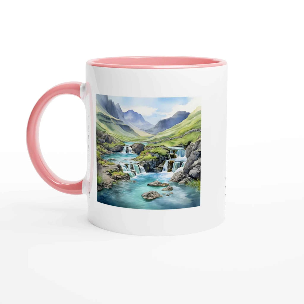 Scotland Watercolour Ceramic Mug – Personalised Scottish Landscape Design