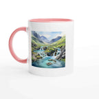 Scotland Watercolour Ceramic Mug – Personalised Scottish Landscape Design