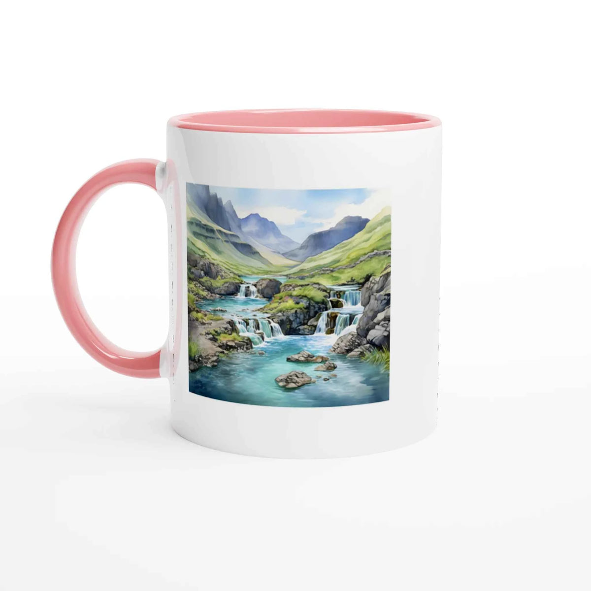 Scotland Watercolour Ceramic Mug – Personalised Scottish Landscape Design