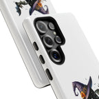 Halloween Witch Initial Phone Case - Letter A Pumpkin, Bat & Potion Cute Fall Phone Cover
