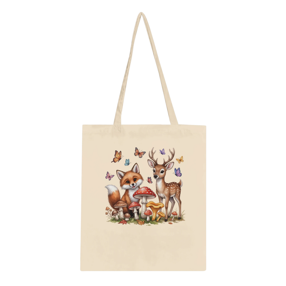 Woodland Animals Autumn Cotton Tote Bag - 11 Unique Designs