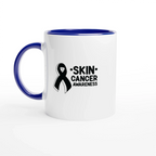 Skin Cancer Awareness Ceramic Mug - 11oz Coloured Interior & Handle