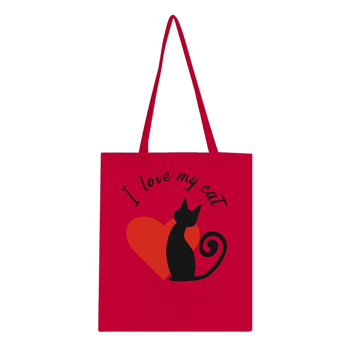 I Love My Cat Cotton Tote Bag – Durable Eco-Friendly Shopper