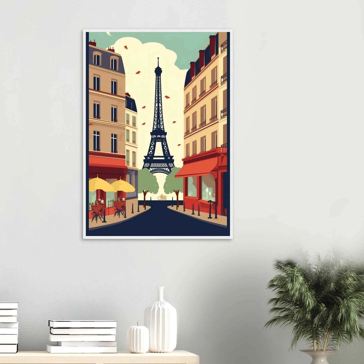 Vintage Paris Framed Poster – Classic Travel Wall Art for Home Decor