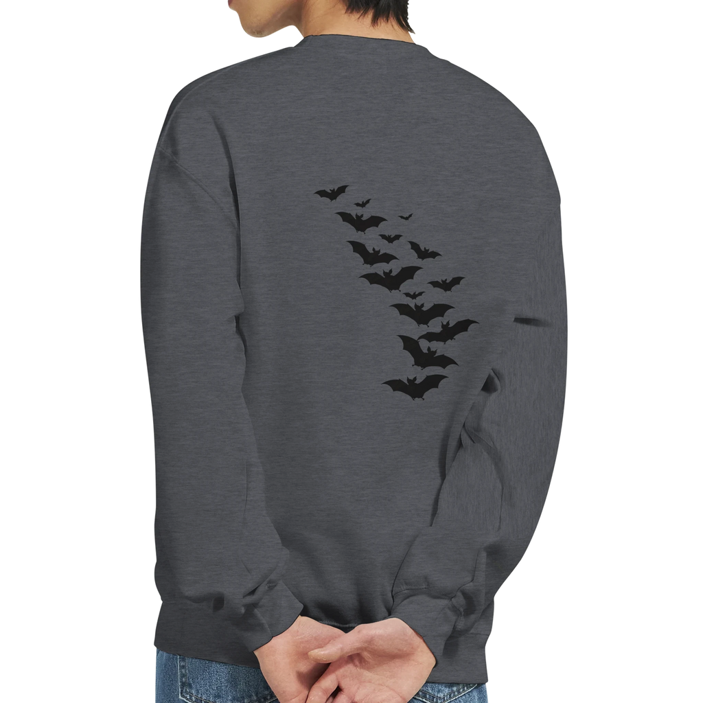 Bat Back Graphic Unisex Sweatshirt – Comfortable Heavy Blend Cotton-Polyester Pullover