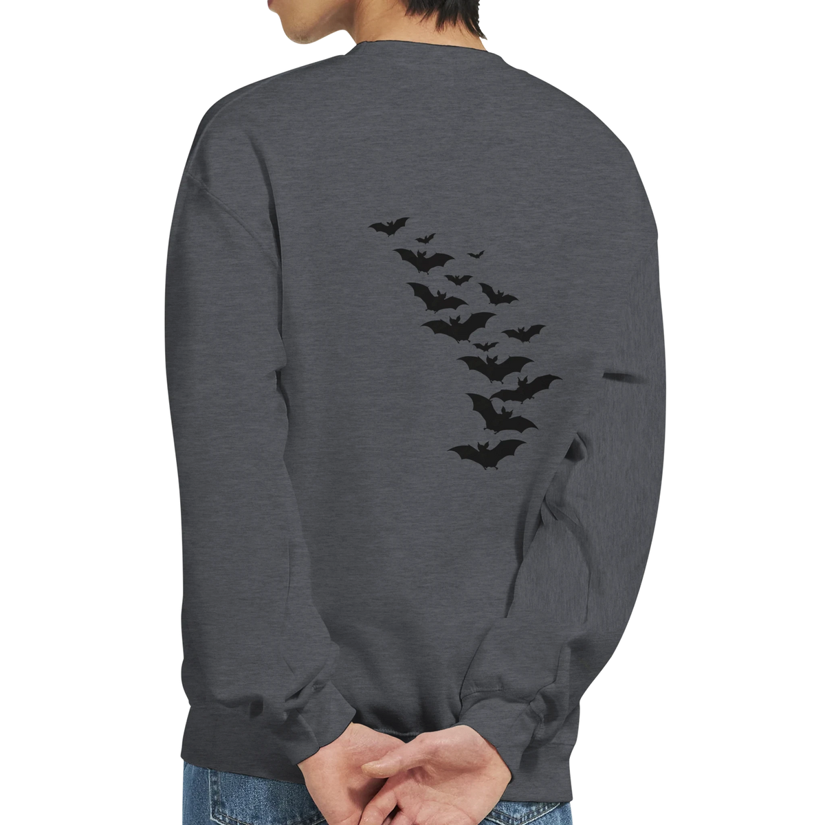 Bat Back Graphic Unisex Sweatshirt – Comfortable Heavy Blend Cotton-Polyester Pullover