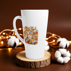 Cozy Autumn Woodland Ceramic Latte Mug – 17oz Seasonal Drinkware