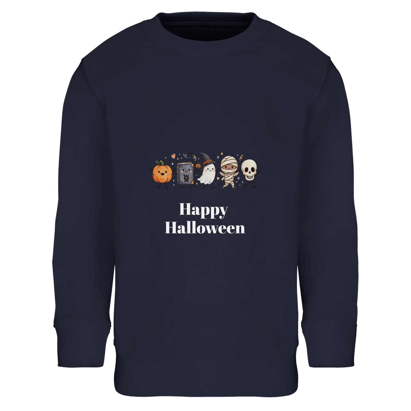 Personalised Cute Halloween Jumper for Kids - Custom Spooky Children's Sweatshirt