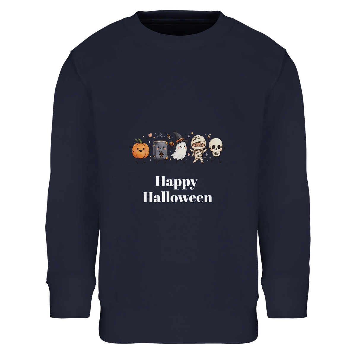 Personalised Cute Halloween Jumper for Kids - Custom Spooky Children's Sweatshirt
