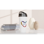 She Is Heart Affirmation Stainless Steel Travel Mug – 15oz Insulated Tumbler
