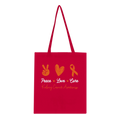 Peace Love Cure Kidney Cancer Awareness Tote Bag – Eco-Friendly 100% Cotton