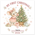 Personalised 'My First Christmas 2026' Mouse Acrylic Ornament - Keepsake Decoration