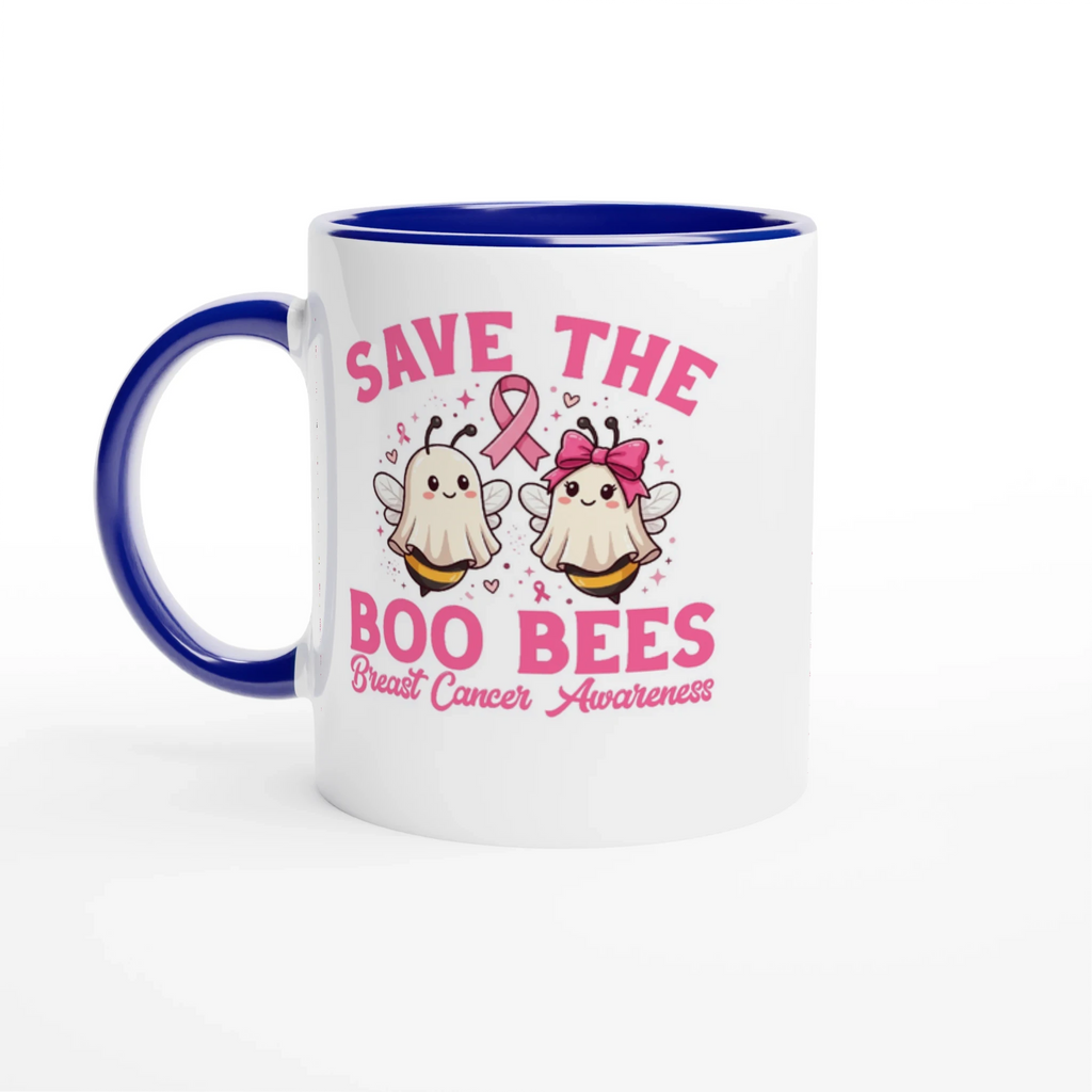 Save the Boo Bees Breast Cancer Awareness Mug – 11oz Ceramic Coffee Cup