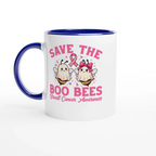 Save the Boo Bees Breast Cancer Awareness Mug – 11oz Ceramic Coffee Cup