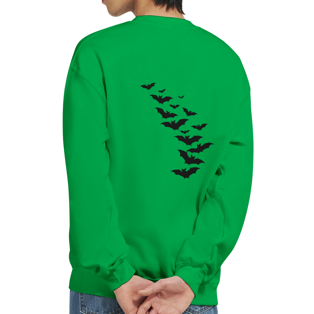 Bat Back Graphic Unisex Sweatshirt – Comfortable Heavy Blend Cotton-Polyester Pullover