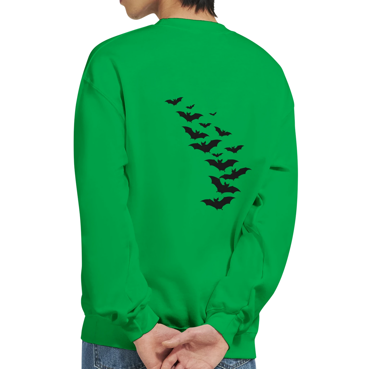 Bat Back Graphic Unisex Sweatshirt – Comfortable Heavy Blend Cotton-Polyester Pullover