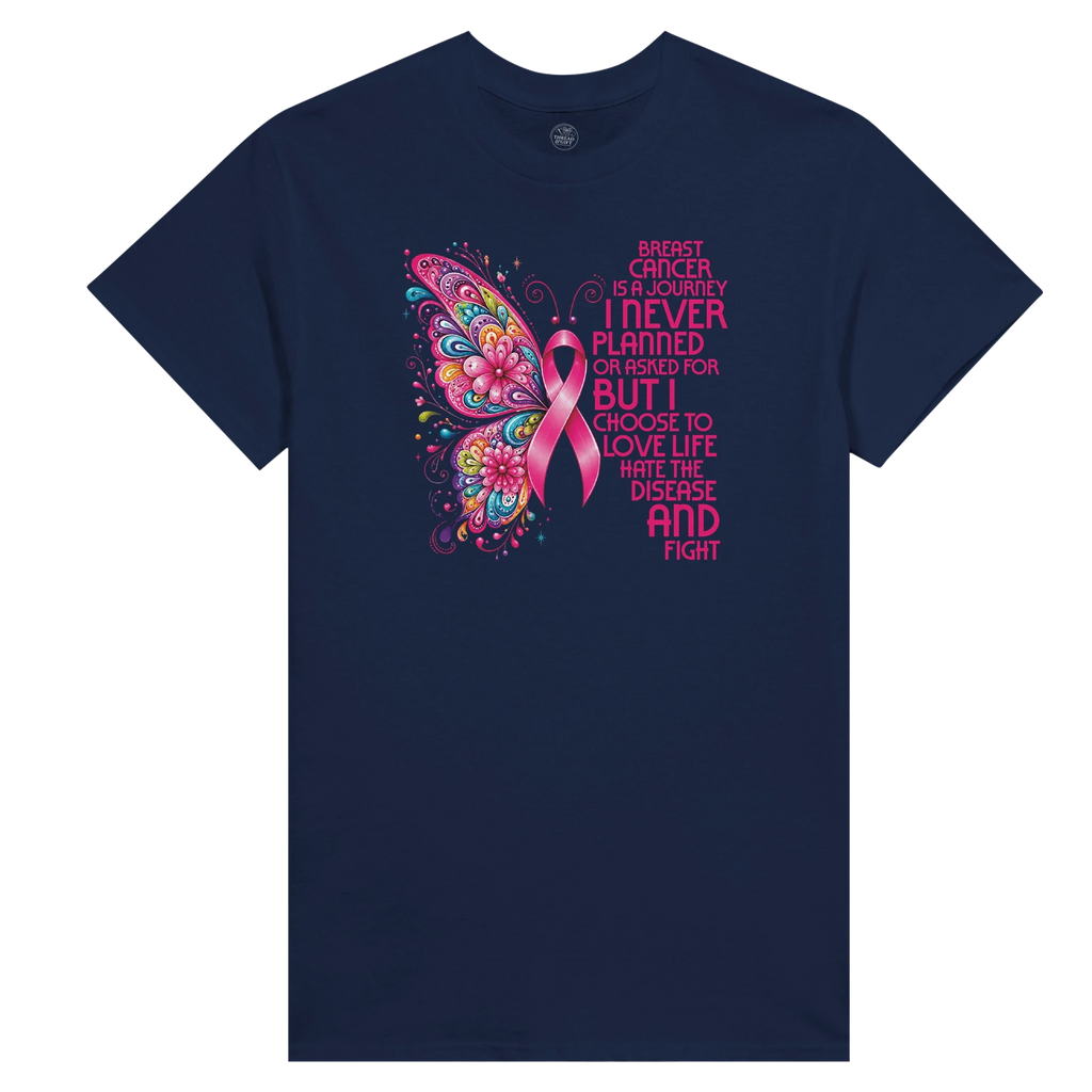 Breast Cancer Awareness Butterfly T-Shirt – Support Charity