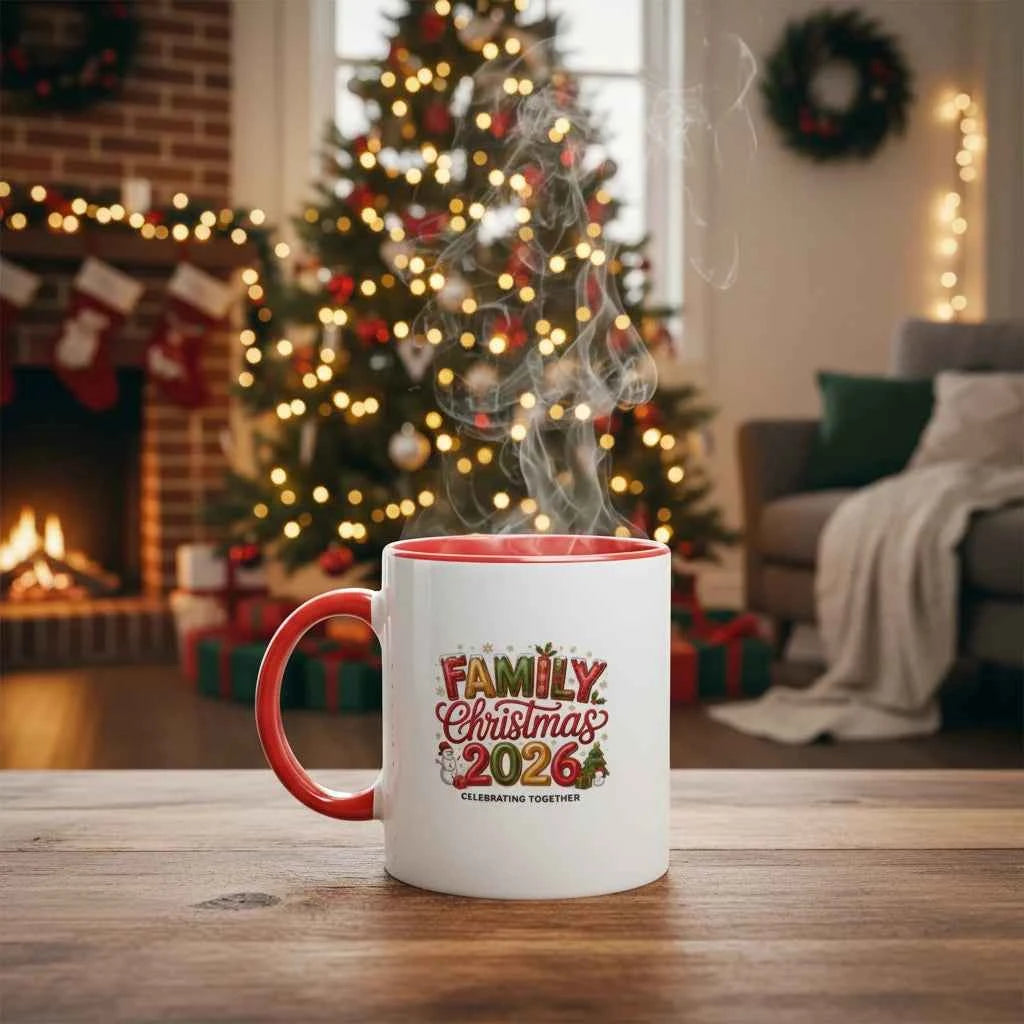 Personalised Family Christmas 2026 Ceramic Mug – Custom 11oz Gift