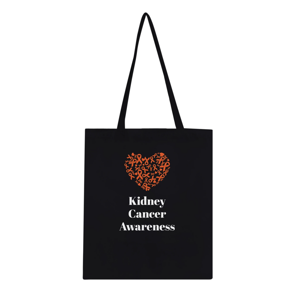 Kidney Cancer Awareness Heart Tote Bag – Support Kidney Cancer UK