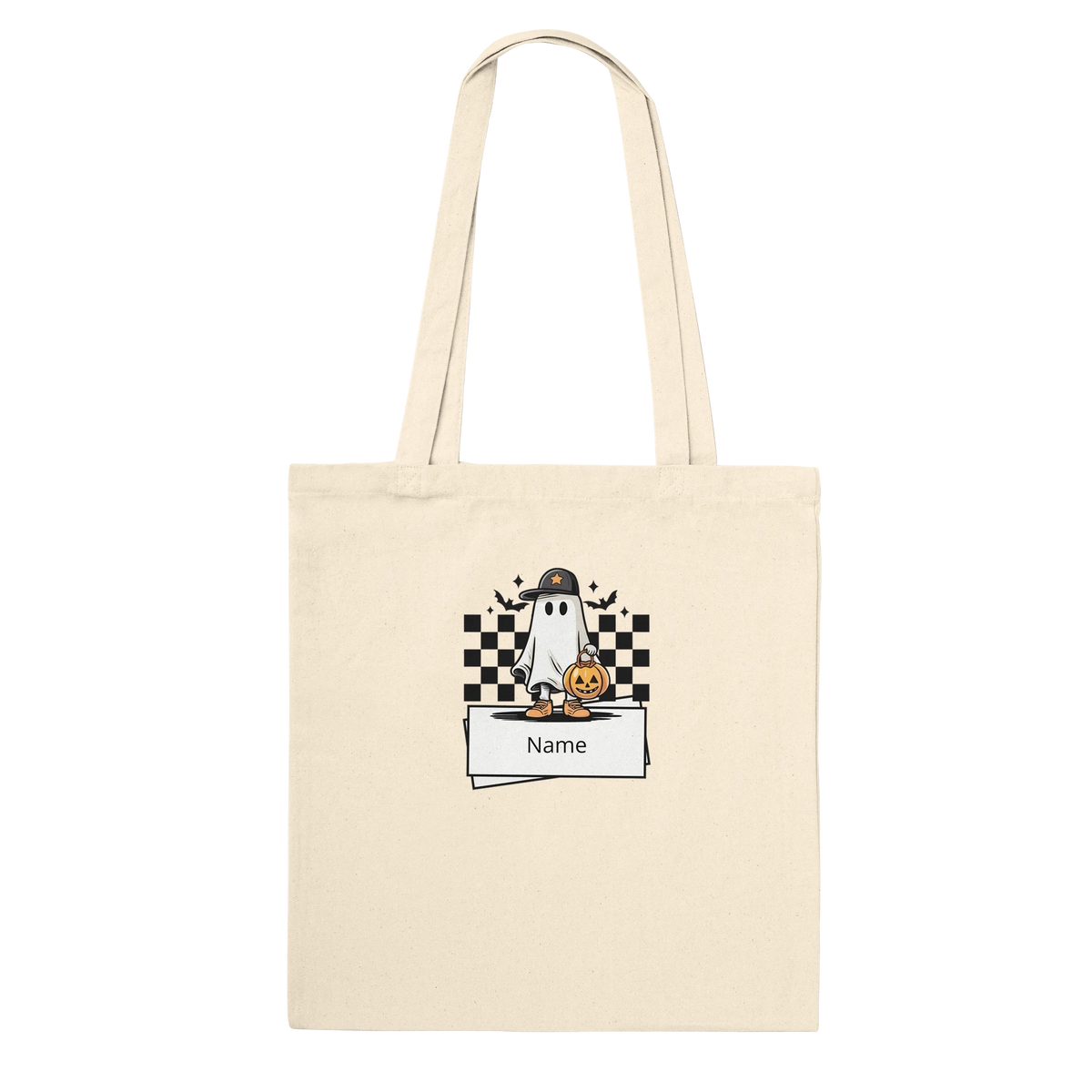 Personalized Trick or Treat Cotton Tote Bag – 4 Custom Halloween Designs
