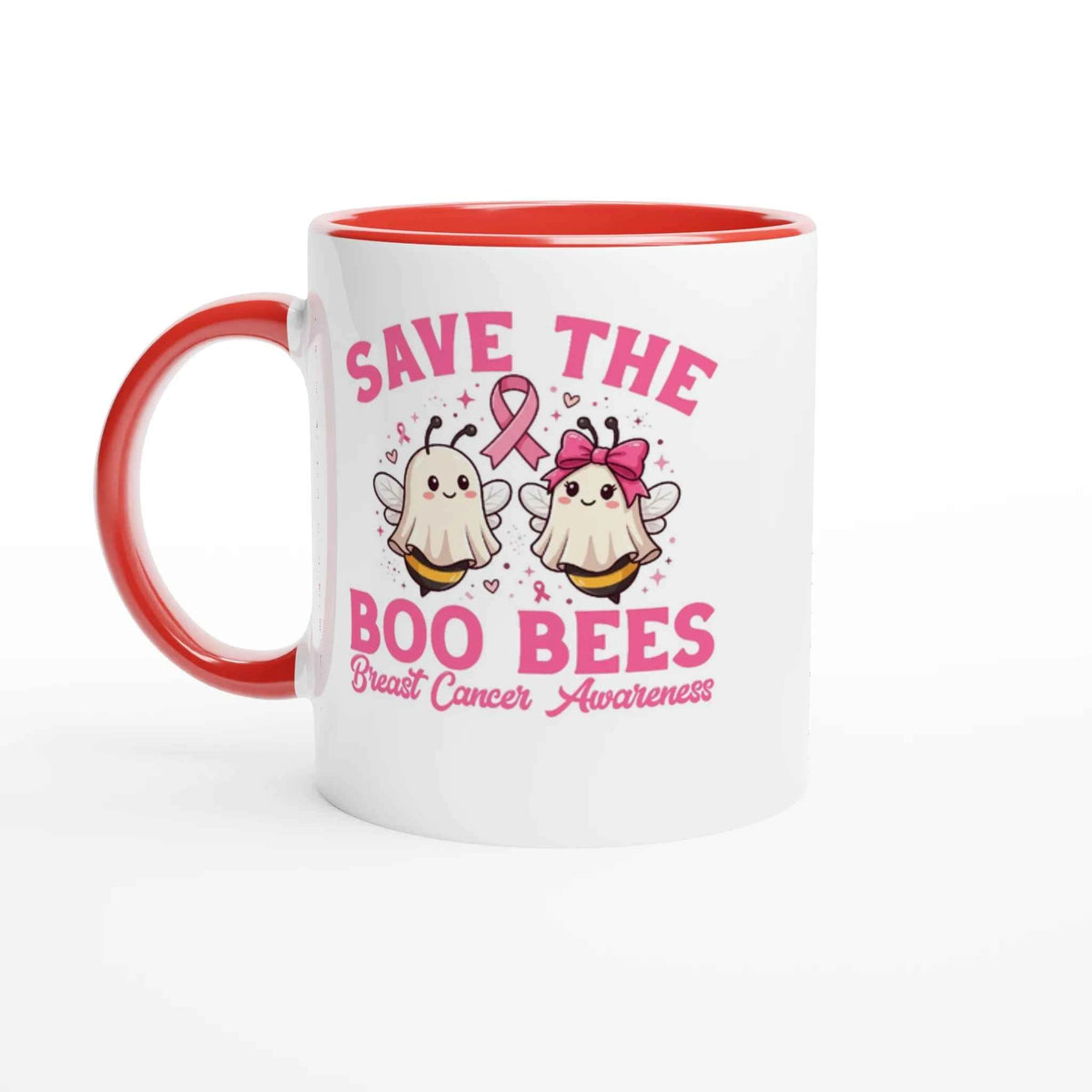 Save the Boo Bees Breast Cancer Awareness Mug – 11oz Ceramic Coffee Cup