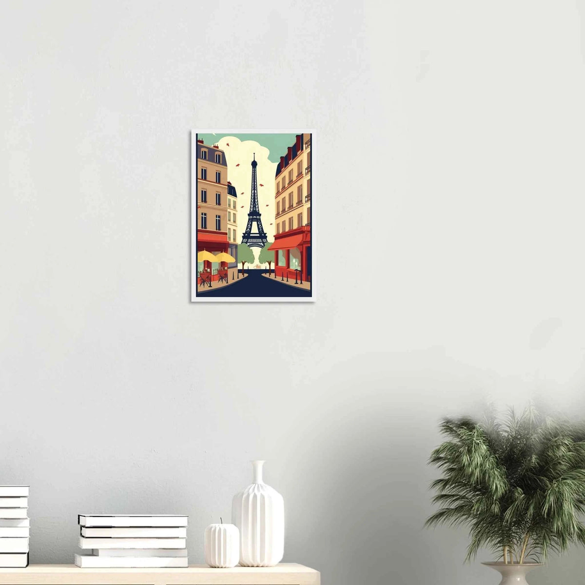 Vintage Paris Framed Poster – Classic Travel Wall Art for Home Decor