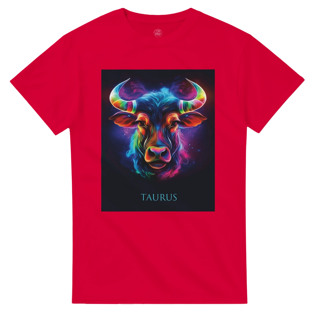Neon Zodiac Graphic T-Shirt | Heavyweight Cotton Astrology Apparel