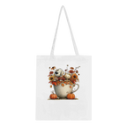 Autumn Pet Themed Cotton Tote Bag – Dog and Cat Seasonal Artwork