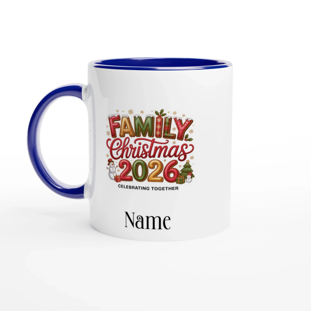 Personalised Family Christmas 2026 Ceramic Mug – Custom 11oz Gift