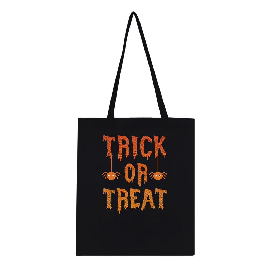 Trick or Treat Cotton Tote Bag – Eco-Friendly Halloween Accessory
