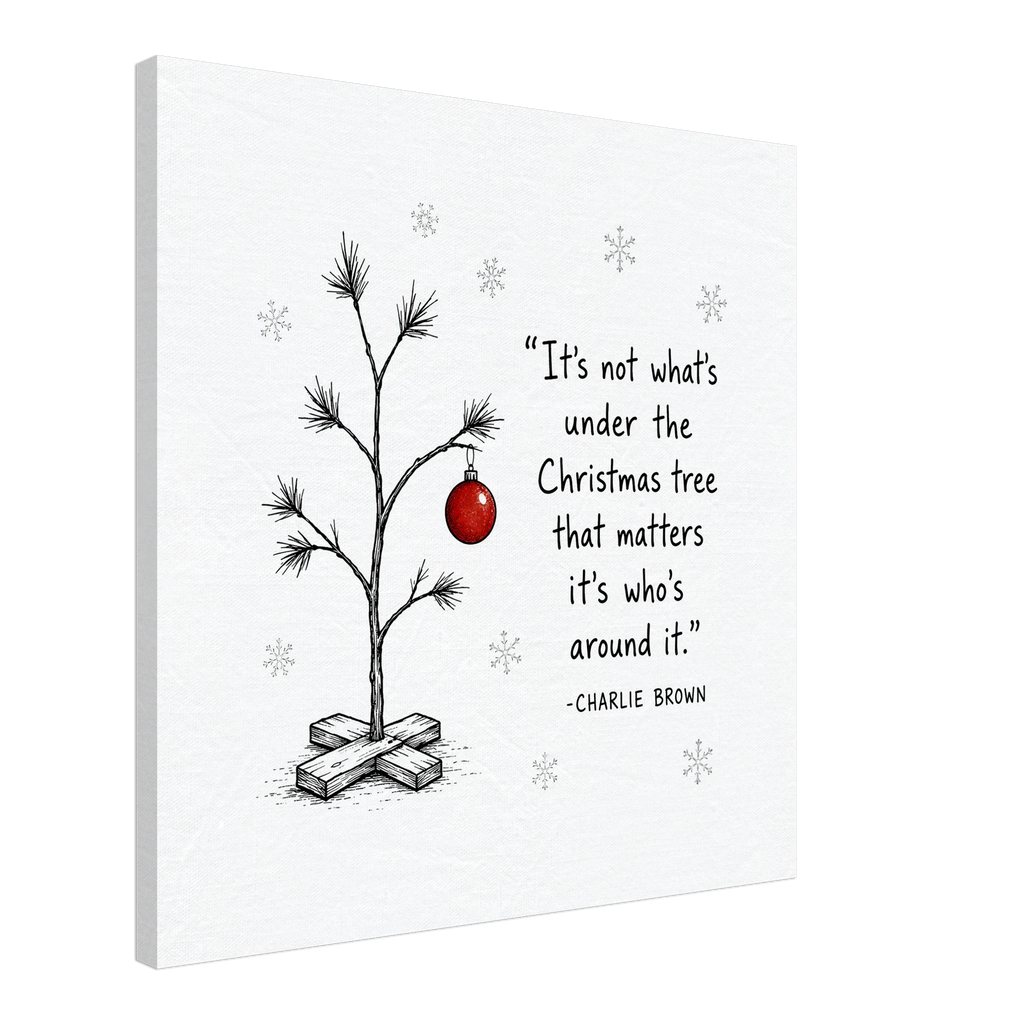 It's Not What's Under The Christmas Tree Canvas Print - Festive Wall Art