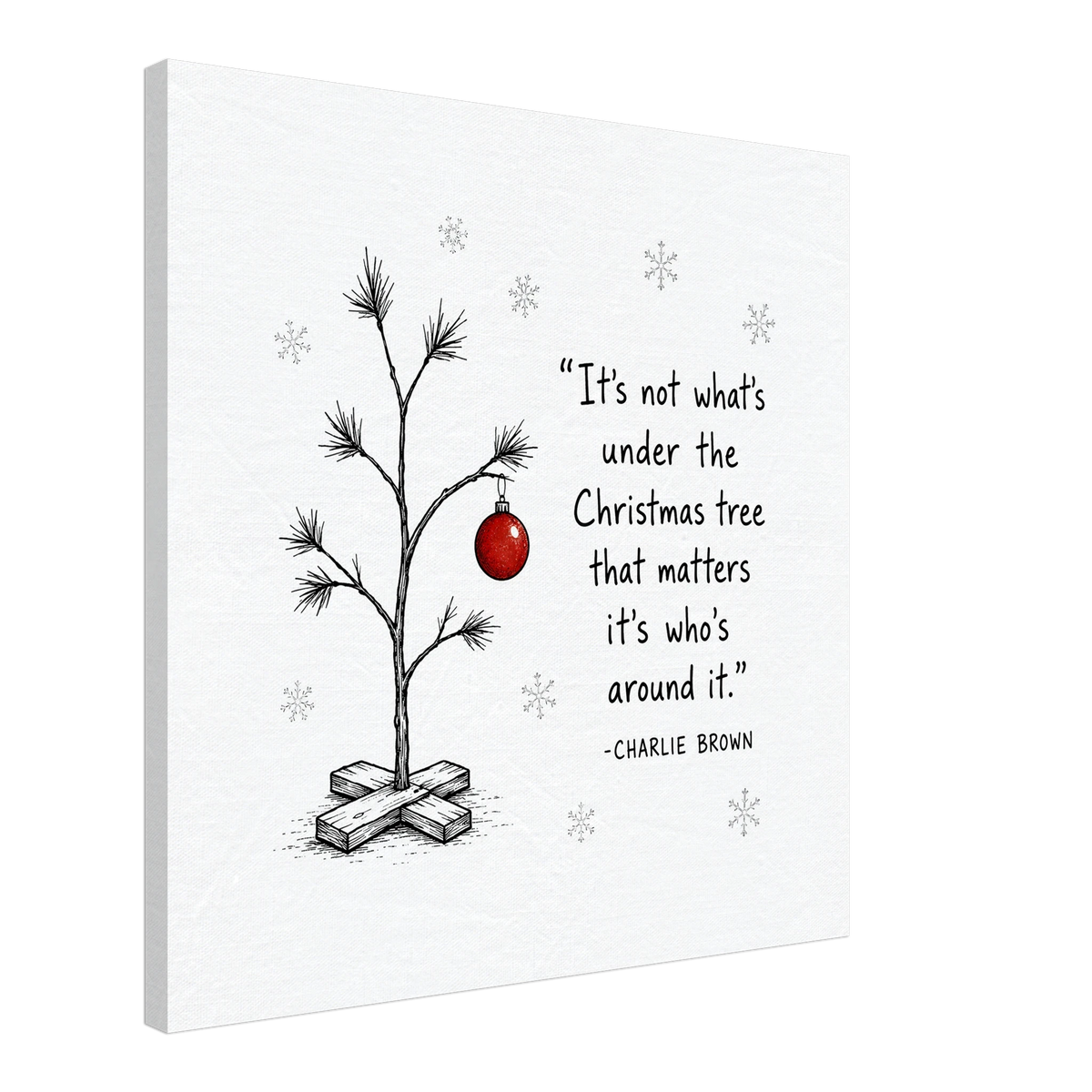 It's Not What's Under The Christmas Tree Canvas Print - Festive Wall Art