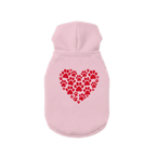 Heart 'Love' Dog Hoodie – Premium Brushed Cotton Dog Sweatshirt