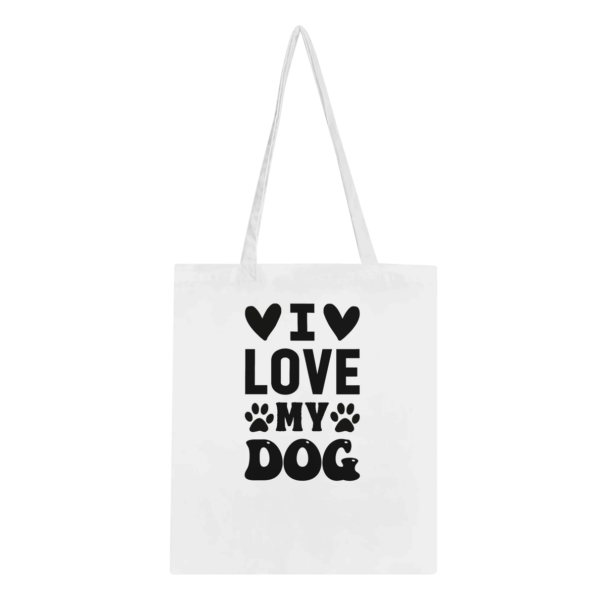 I Love My Dog Cotton Tote Bag – Eco-Friendly Everyday Carry