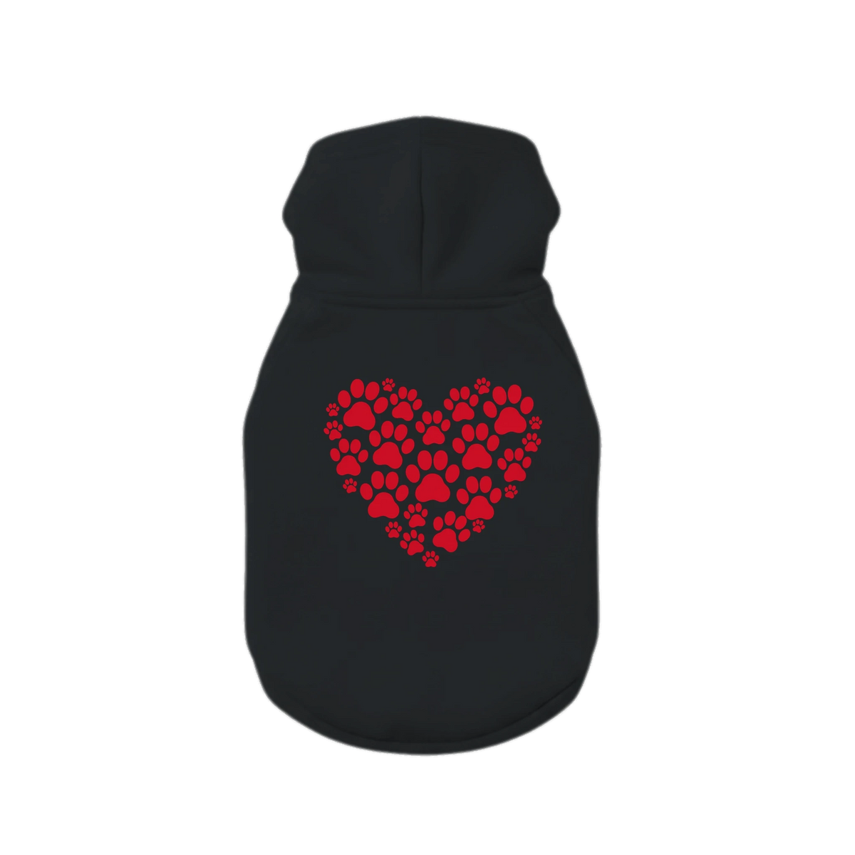 Heart 'Love' Dog Hoodie – Premium Brushed Cotton Dog Sweatshirt