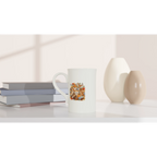 Cozy Autumn Woodland Porcelain Coffee Mug - 10oz Slim Design