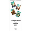 2027 European Vintage Scene Personalised Wall Calendar | Custom Date Printing