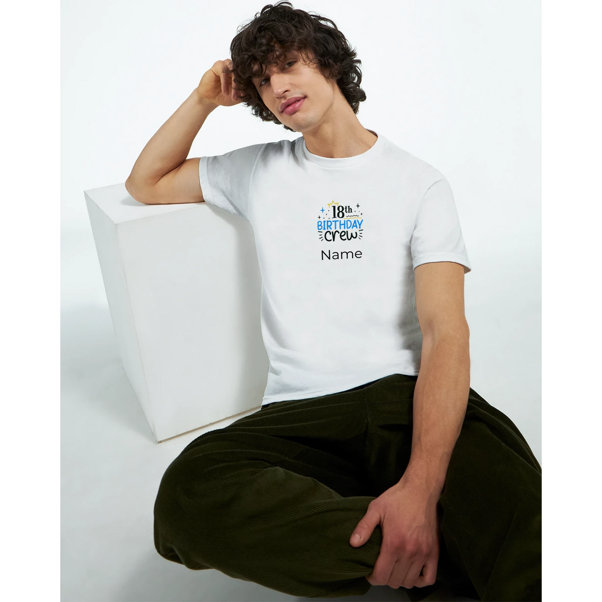 Personalised 18th Birthday Crew T-Shirt – Custom Milestone Party Apparel
