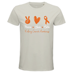 Peace, Love and Cure Kidney Cancer Awareness Men's Fitted T-Shirt