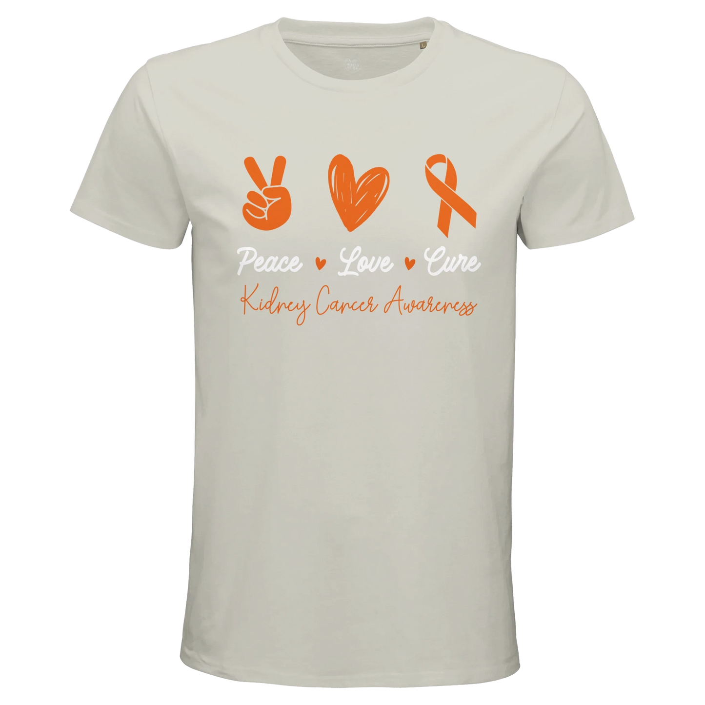 Peace, Love and Cure Kidney Cancer Awareness Men's Fitted T-Shirt