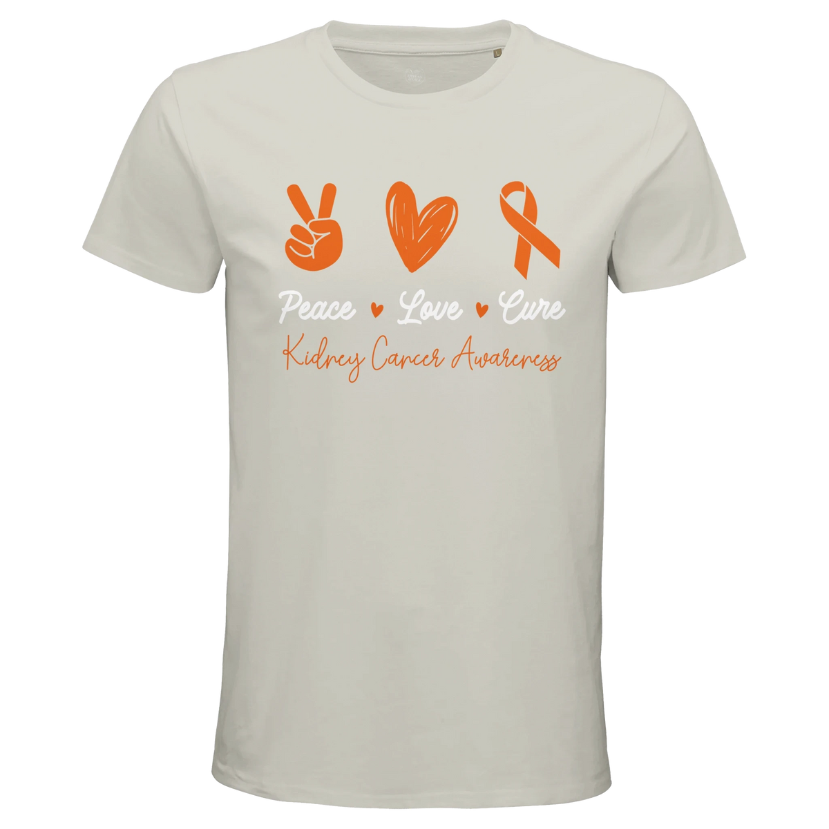 Peace, Love and Cure Kidney Cancer Awareness Men's Fitted T-Shirt