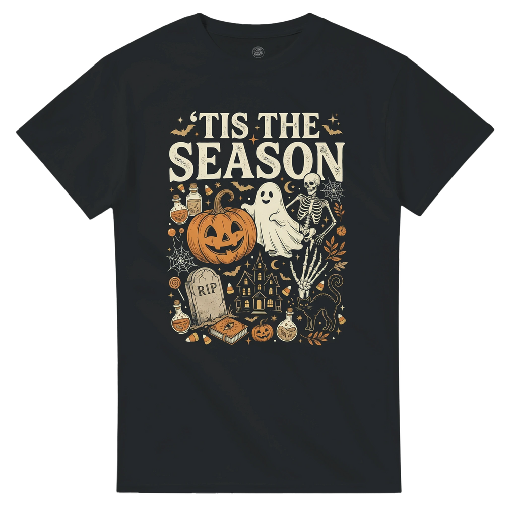 'Tis the Season Halloween Unisex T-Shirt – Premium Heavyweight Cotton Tee