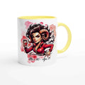 Zodiac Star Sign Ceramic Mug – Custom Coloured Rim and Handle