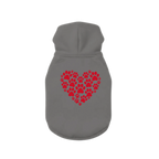 Heart 'Love' Dog Hoodie – Premium Brushed Cotton Dog Sweatshirt