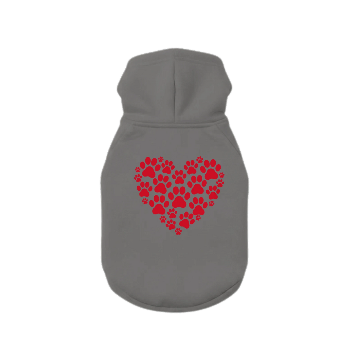 Heart 'Love' Dog Hoodie – Premium Brushed Cotton Dog Sweatshirt