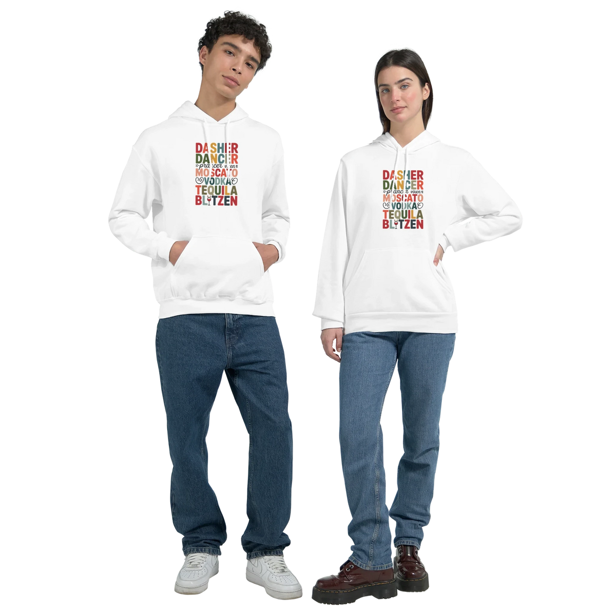 Dasher, Dancer, Prancer... Vodka Unisex Christmas Hoodie - Festive Holiday Sweatshirt