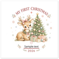 My First Christmas Personalised Reindeer Glass Ornament - Keepsake Decoration