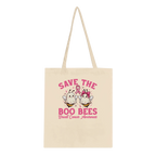 Save the Boo Bees Breast Cancer Awareness Halloween Tote Bag