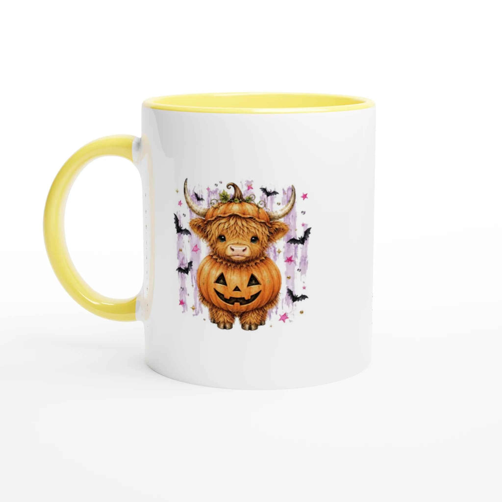 Autumn Highland Cow Ceramic Mug – 18 Unique Designs.